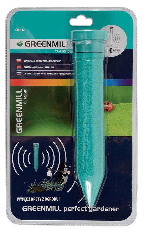 Odstraszacz Kretów Greenmill GR5112 🐾 Bateryjny, do 800 m², Wibracyjny