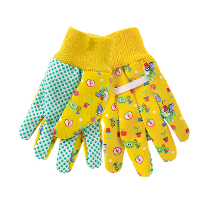 🌼 Rękawiczki Ogrodowe Dla Dzieci 🌱 Żółte z Nakropieniem PCV 🧤 Antypoślizgowe Dzianinowe 🌼 Rękawiczki Ogrodowe Dla Dzieci 🌱 Żółte z Nakropieniem PCV 🧤 Antypoślizgowe Dzianinowe