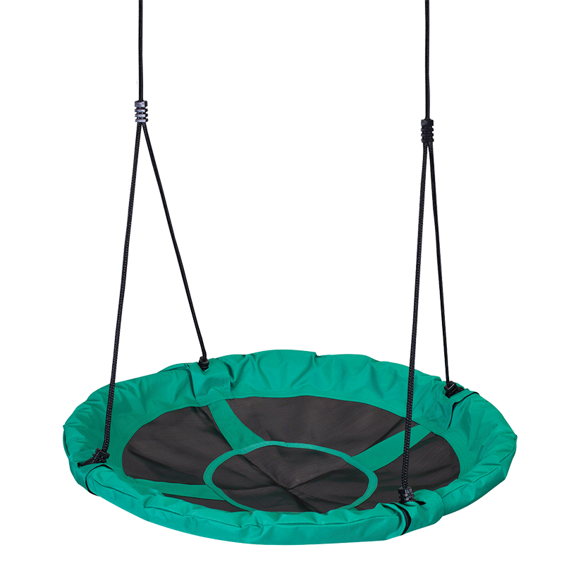 🌿 Huśtawka Ogrodowa Bocianie Gniazdo Dla Dzieci Zielona 100 cm 🛝 Wytrzymała | Okrągła | Na Drzewo lub Stelaż