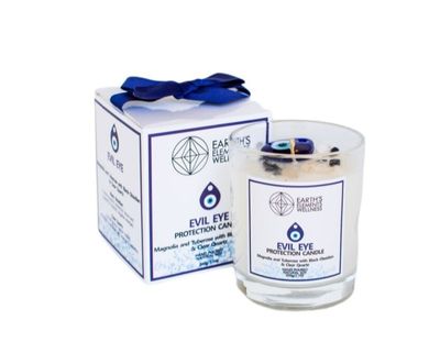 Evil Eye Protection Crystal Candle