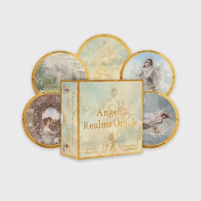 Angelic Realms Oracle: 40 Round Cards & 94-Page Guidebook
