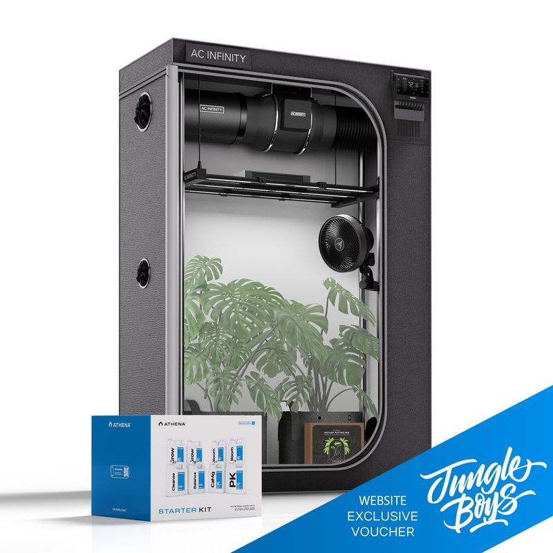 [US Only] Cultivator Kit, Complete 2-Plant Grow Tent System with Dynamic Learning AI Control and Athena® Blended Starter Kit. WiFi-Integrated Ventilation, Circulation, Full-Spectrum EVO Lights and Ref