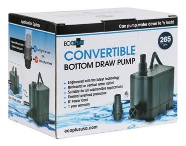 EcoPlus 265 GPH Convertible Bottom Draw
