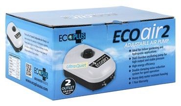 EcoPlus® Eco Air 2 Adjustable Air Pump - 126 GPH - 2 Outlet
