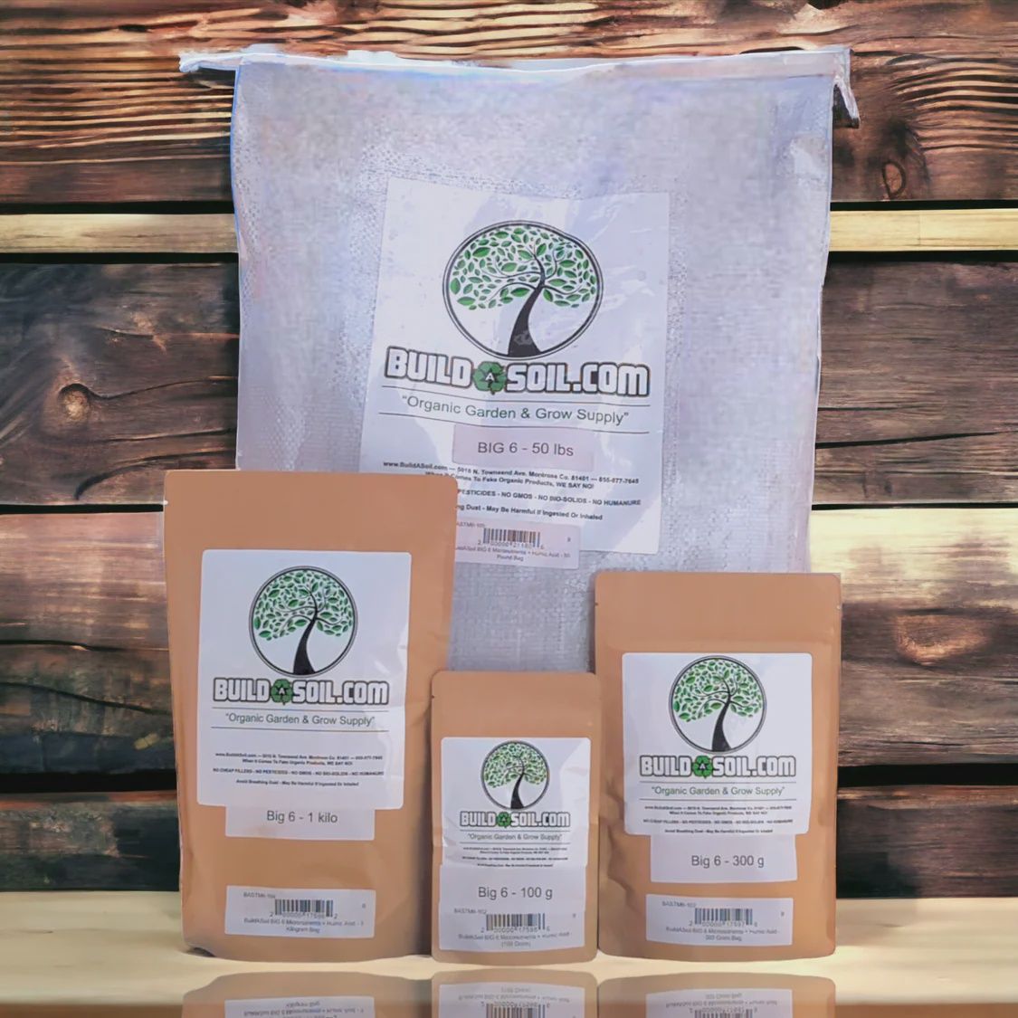 BuildASoil BIG 6 Micronutrients + Humic Acid - 100 Gram Bag