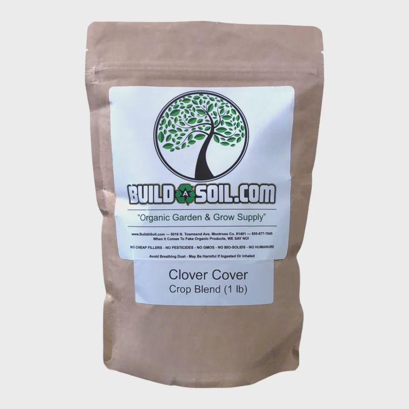 Clover Cover Crop Blend - 12 Seed BuildASoil Mix 60% Clover - 1lb Bag