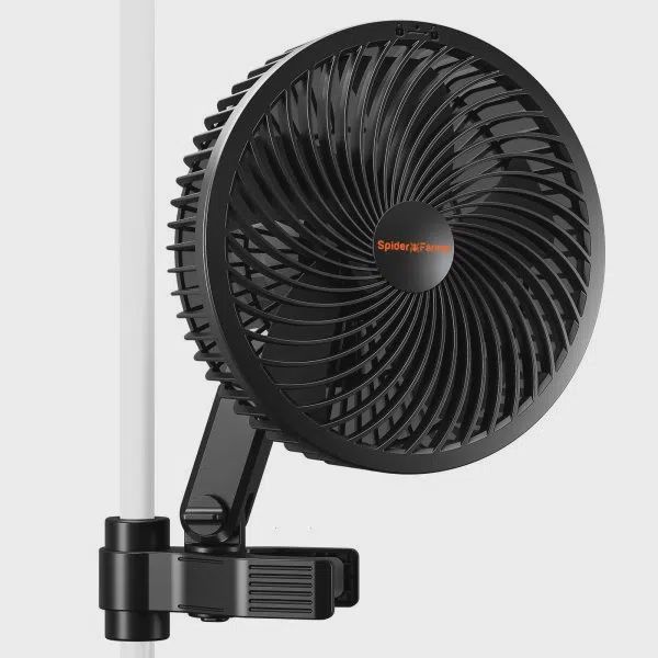 Spider Farmer 2025 New Version Spider Farmer®6-Inch Grow Tent Clip Fan EC Motor, 10 Speeds Wind Control 10-Level Wide-Angle Oscillation, Waterproof IP54 for Optimal Plant Airflow
