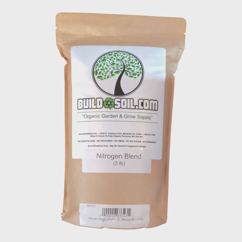 BuildASoil Nitrogen Blend: Organic N - 3lb Bag