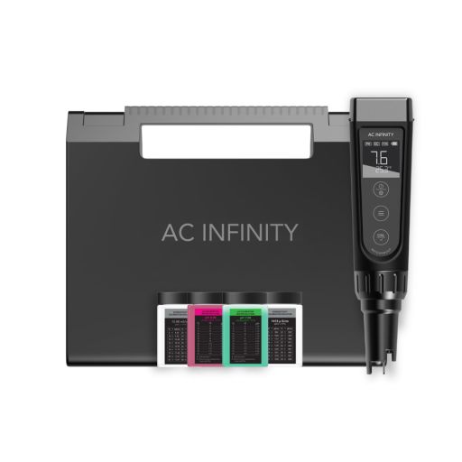 AC Infinity Hydroponic Meter PRO Kit  High Precision Digital pH Pen with ±0.01 pH Accuracy and Interchangeable Probe  All-in-One Temperature Salinity EC TDS pH Meter for Water Hydroponics Plants  Gard