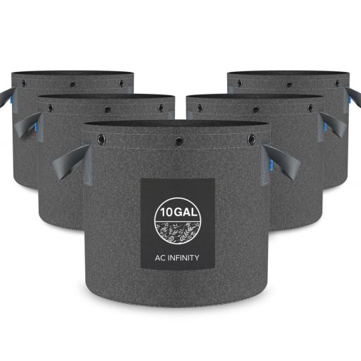 Heavy Duty Reusable Fabric Pots, 10 Gallon, 5-Pack