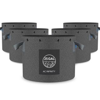 Heavy Duty Reusable Fabric Pots, 25 Gallon, Single