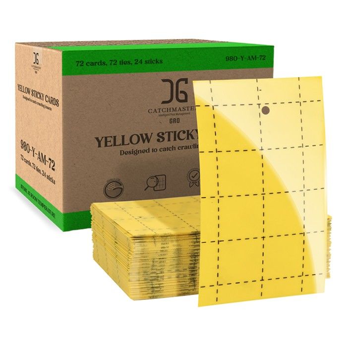 3" x 5" Double-Sided Yellow Sticky Card Insect Traps 12ct