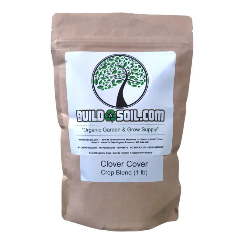 Clover Cover Crop Blend - 12 Seed BuildASoil Mix 60% Clover - 1lb Bag