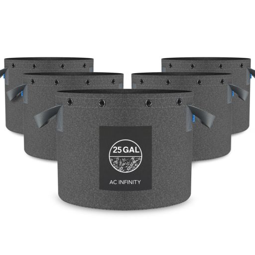 Heavy Duty Reusable Fabric Pots, 25 Gallon, 5-Pack