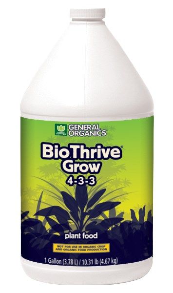 General Organics BioThrive Grow 4-3-3, 1 Gallon