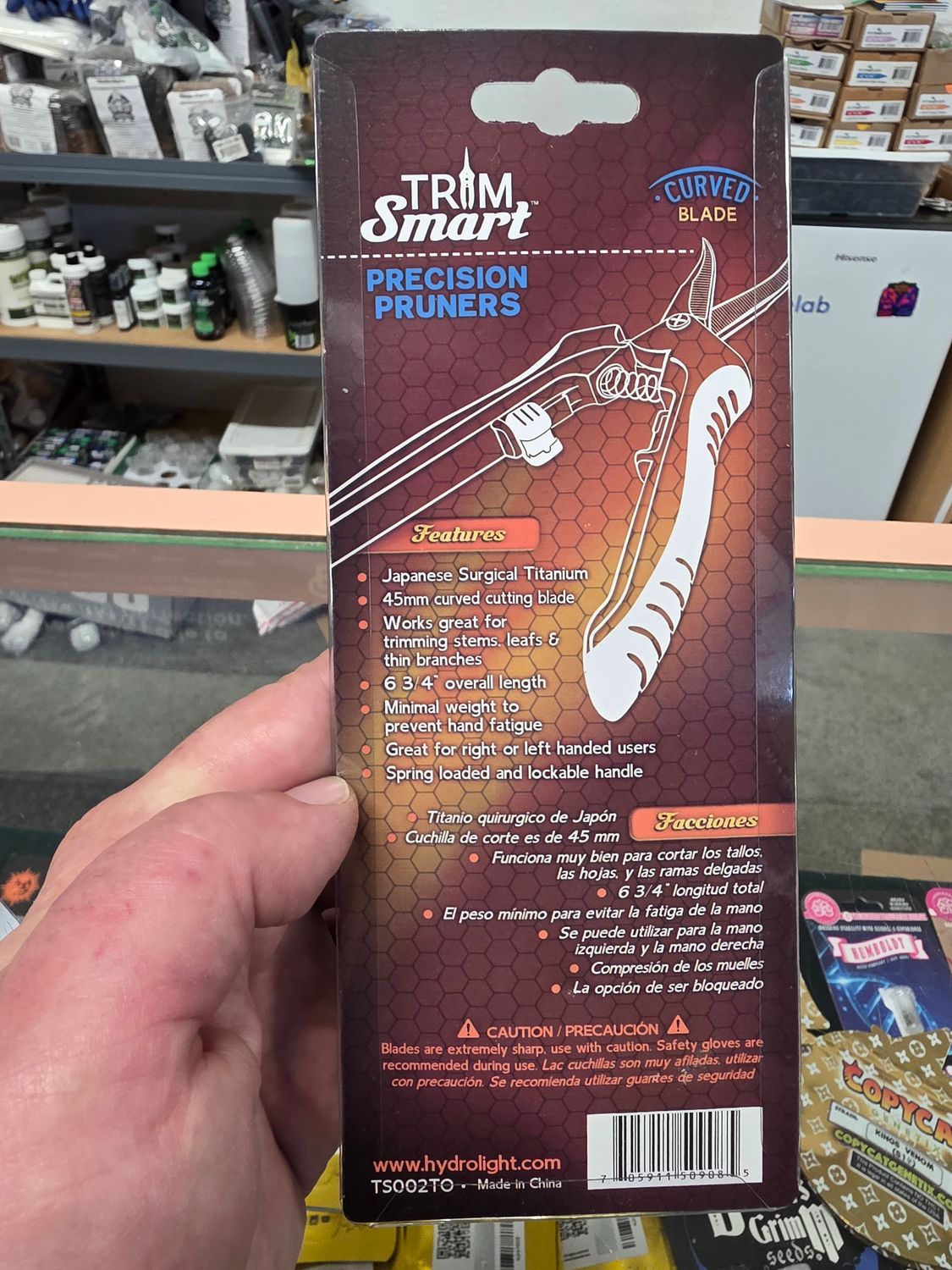 Trim Smart Precision Pruners Curved Titanium Blade