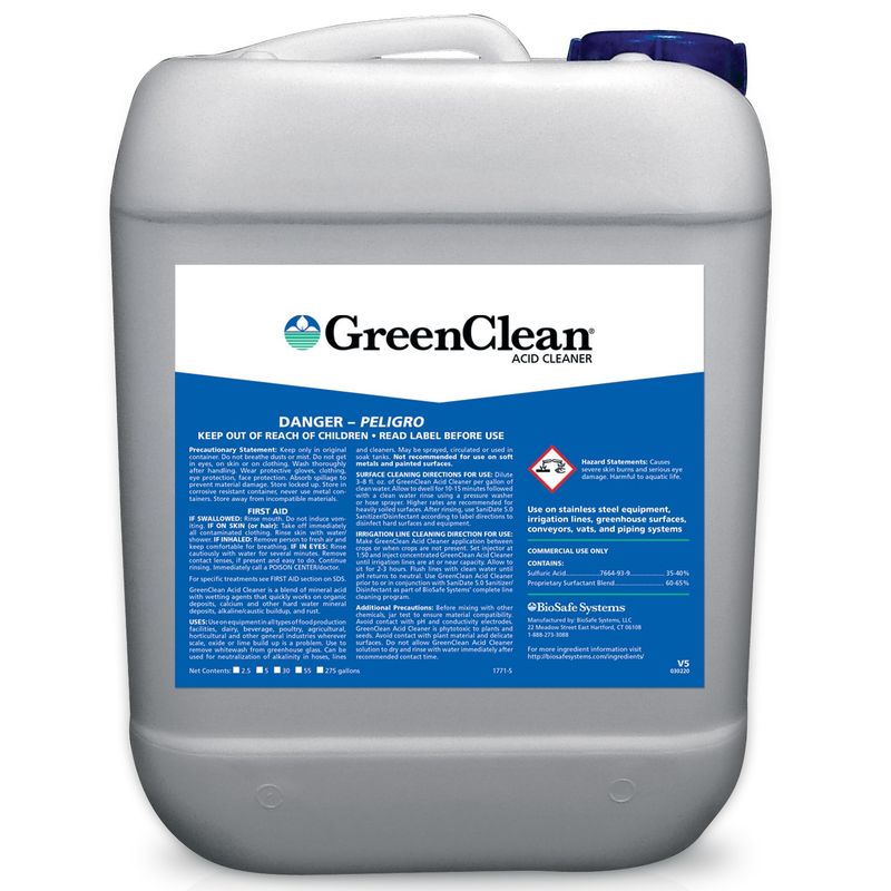 BioSafe GreenClean Acid Cleaner - 5 Gallon
