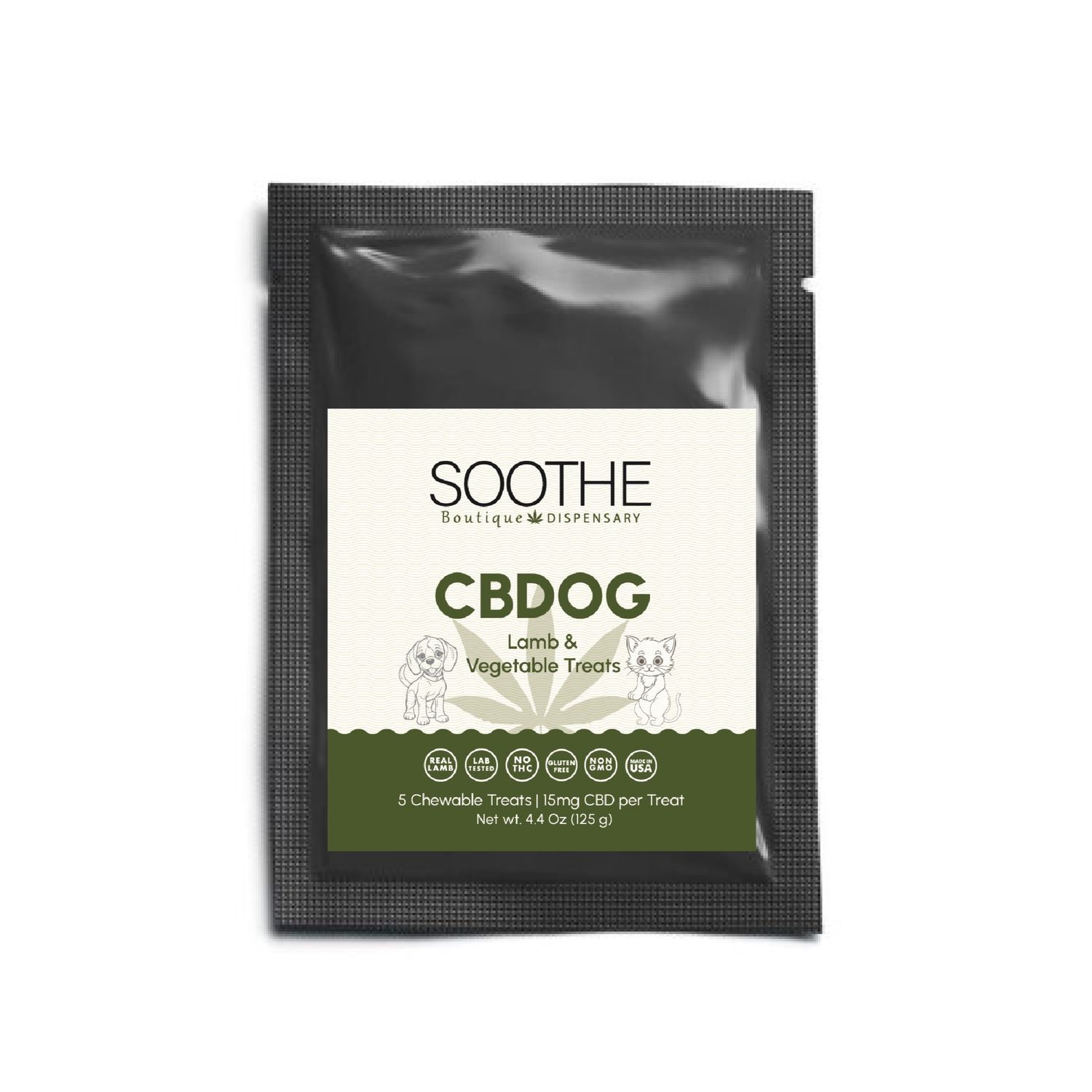 CBDog Lamb &amp; Vegetable Pet Treats 5 Pack