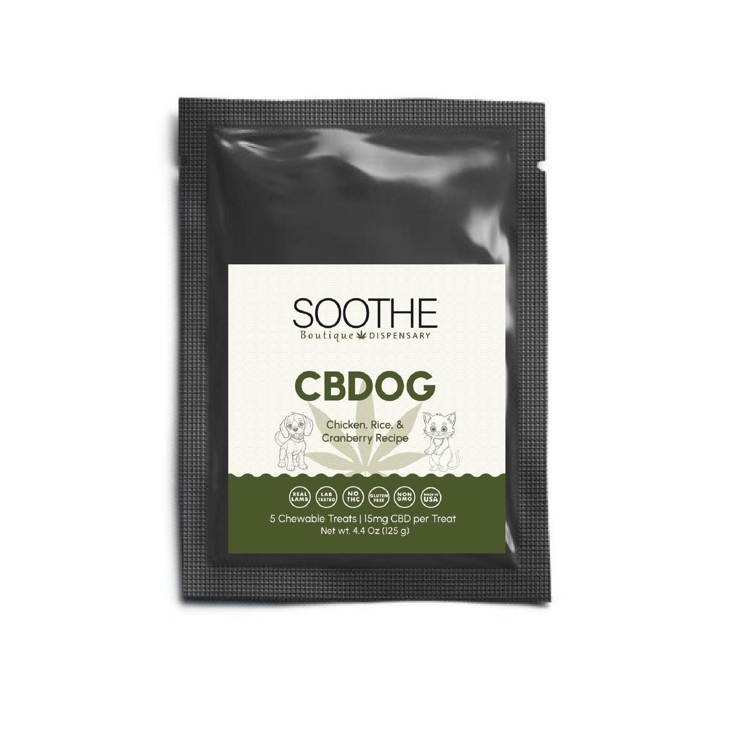 CBDog Chicken, Rice &amp; Cranberry Pet Treats 5 Pack