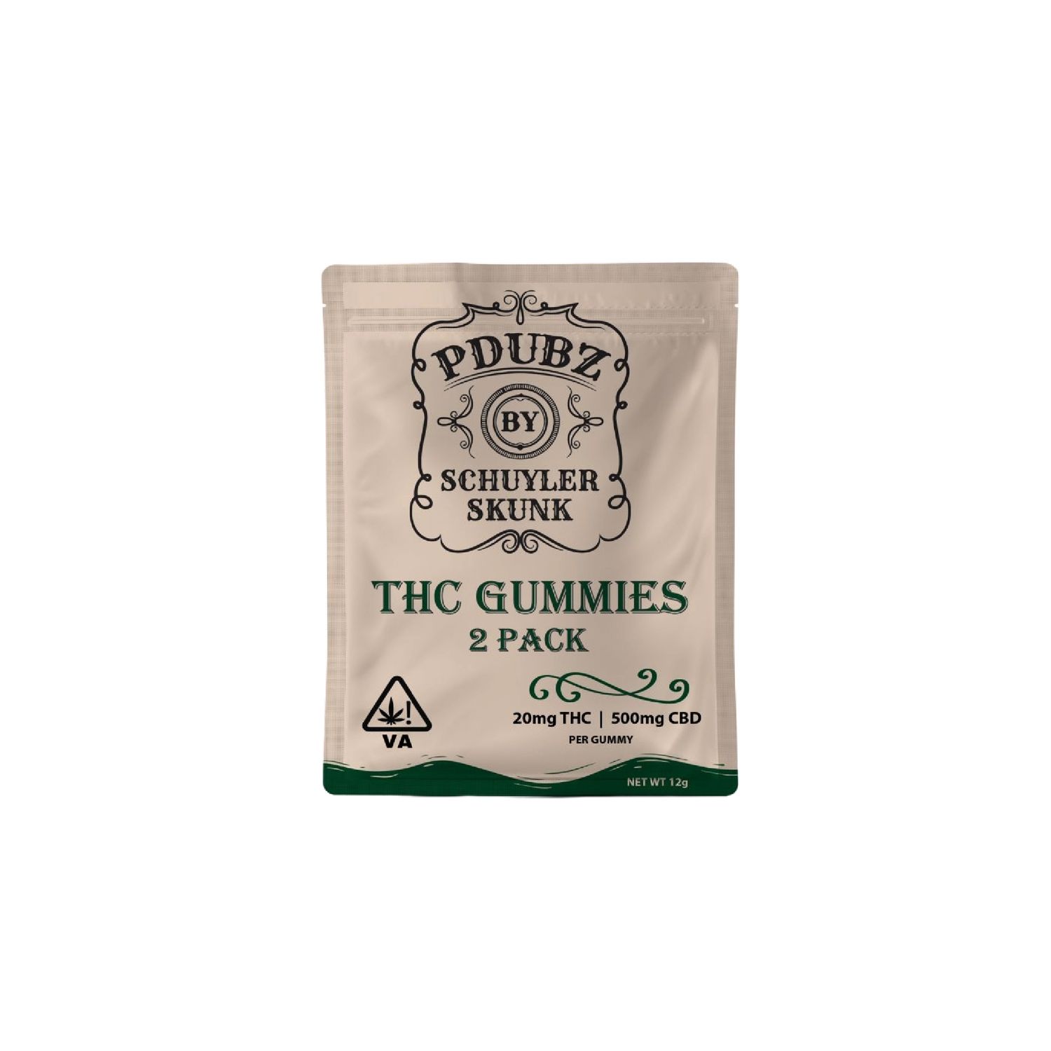 PDUBZ Schuyler Skunk THC Gummies Two Pack