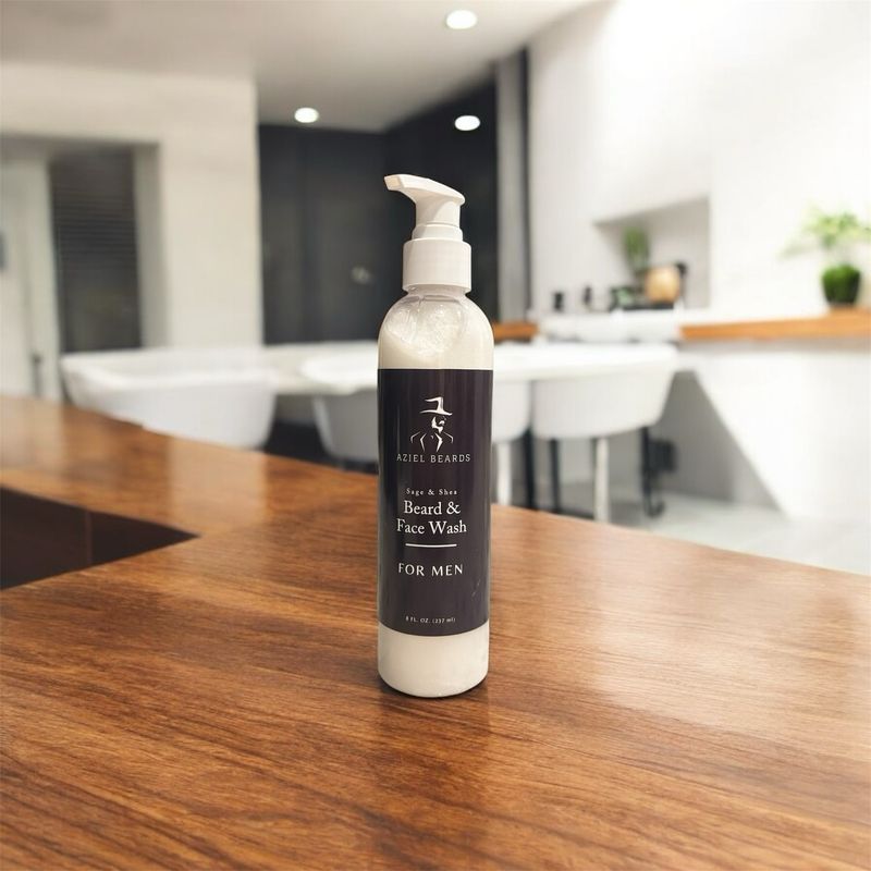 SAGE &amp; SHEA BEARD &amp; FACE WASH Gently cleanses while moisturizing for softer growth.