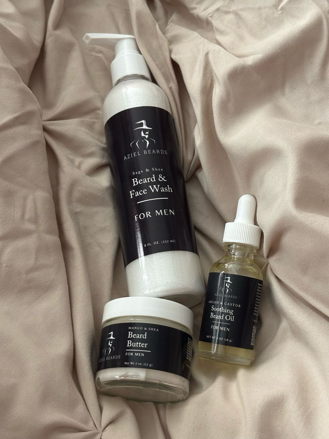 TRY ALL 3 OF OUR MEN’S BEARD CARE PRODUCTS.