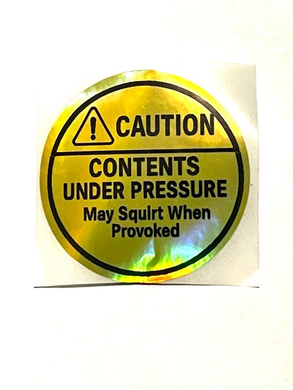 Steezy Caution Sticker (Holo Gold)