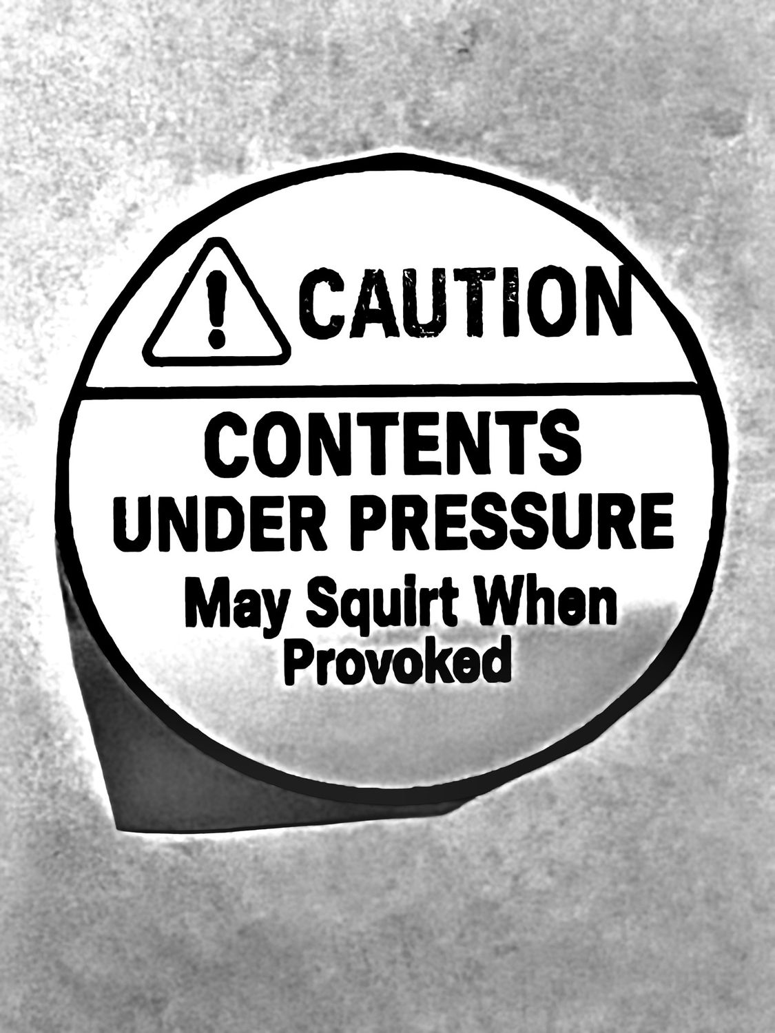 Steezy Caution Sticker (B&amp;W)