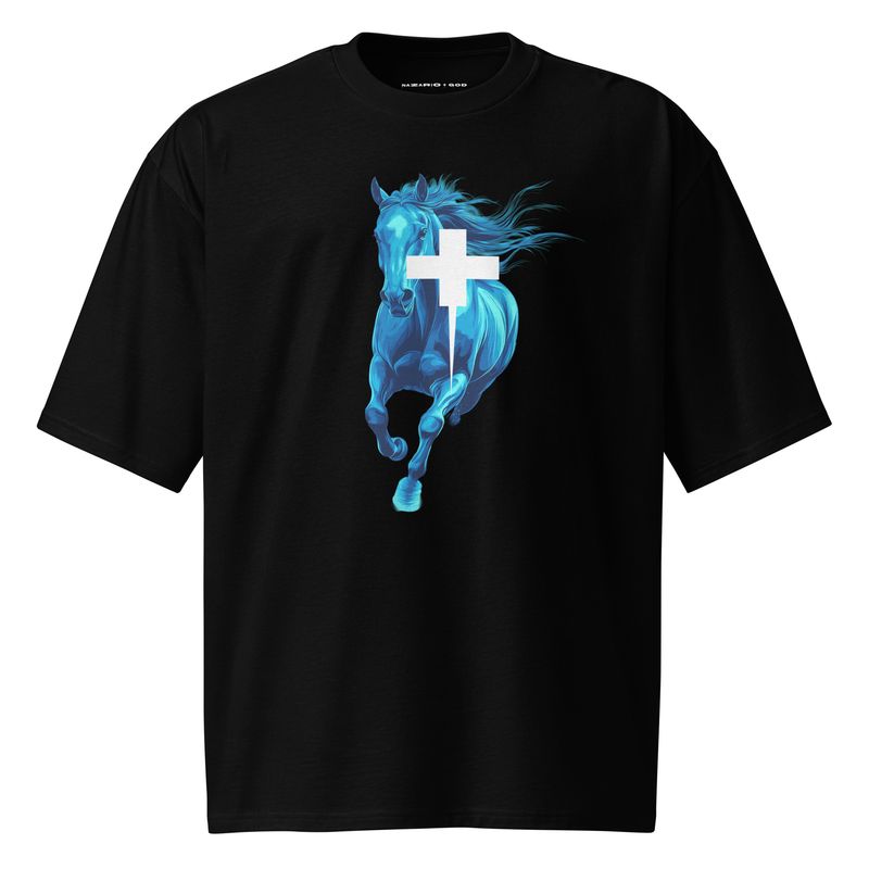 Mustang Black Oversized Graphic t-shirt