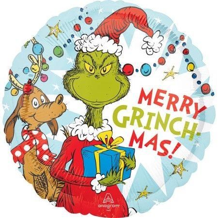 18 Inch Grinch Christmas Foil Mylar Balloon