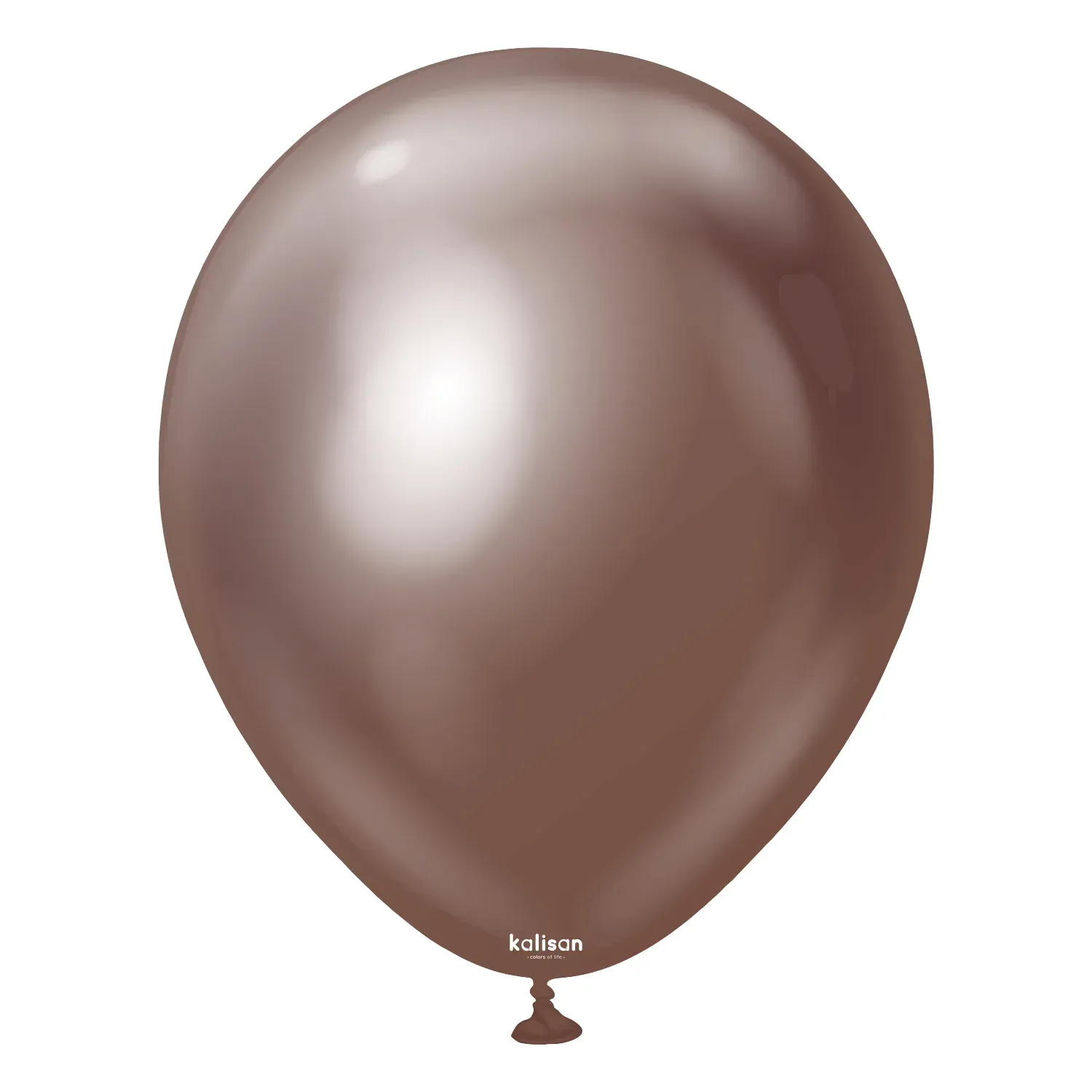 Kalisan Latex Balloons Mirror Chocolate 18in - 25 pieces