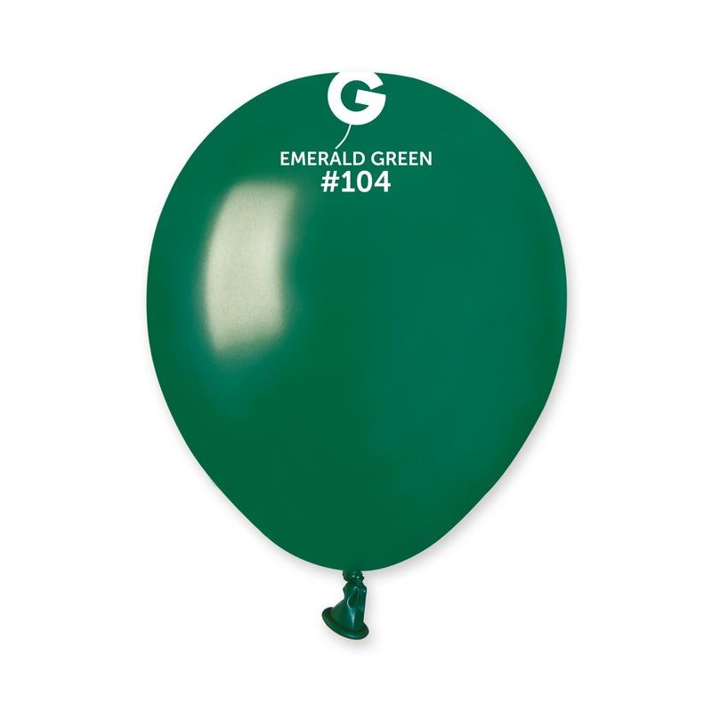 Gemar Standard Bottle Green Latex Balloons #104 5in - 100 pieces