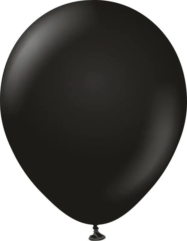 Kalisan Latex Balloons Standard Black 12in - 100 pieces