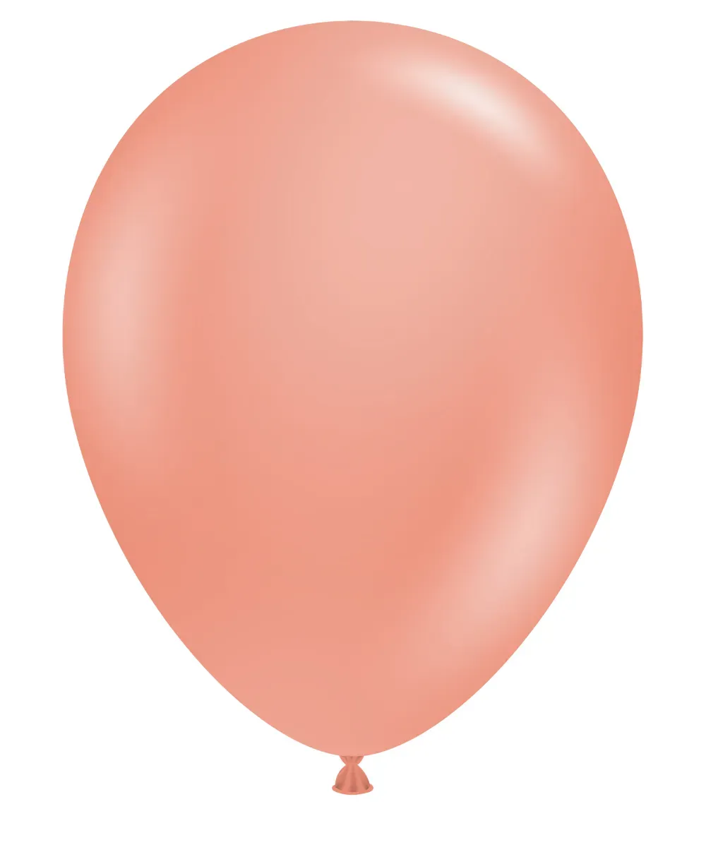 Tuftex Latex Balloons Metal Rose Gold 5in - 50 pieces