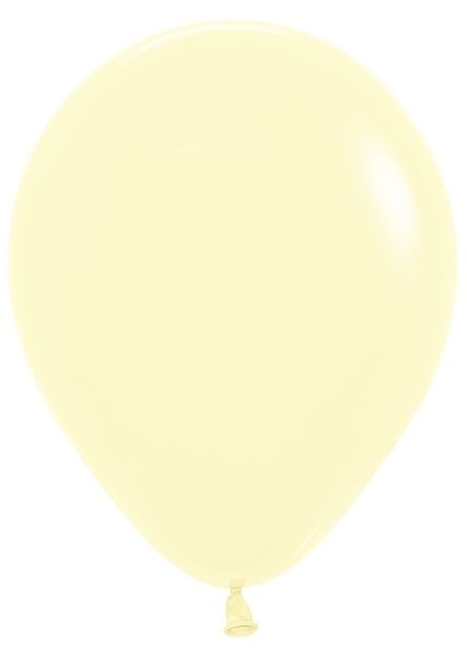 Betallatex Latex Balloons Pastel Matte Yellow 5in - 100 pieces