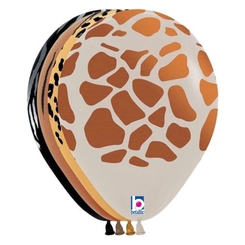 Betallatex Latex Balloons Printed Animal Print Mix 11in - 50 pieces