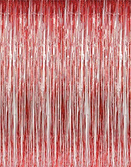 Red Foil Party Curtain 36x96 inch 769299