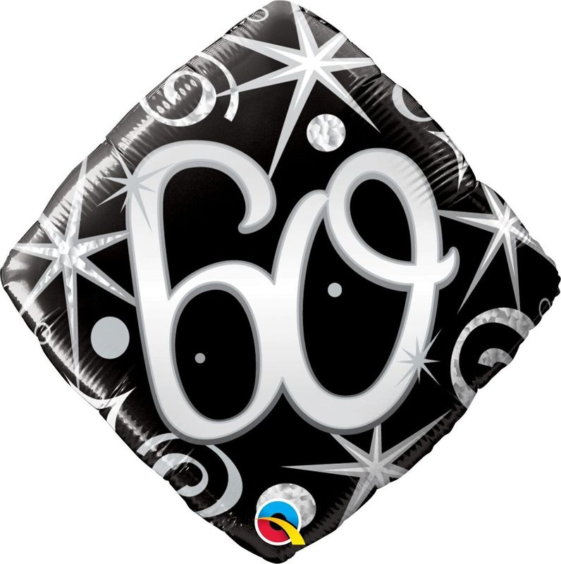 Foil Balloon Elegant Sparkles & Swirls Diamond 18in