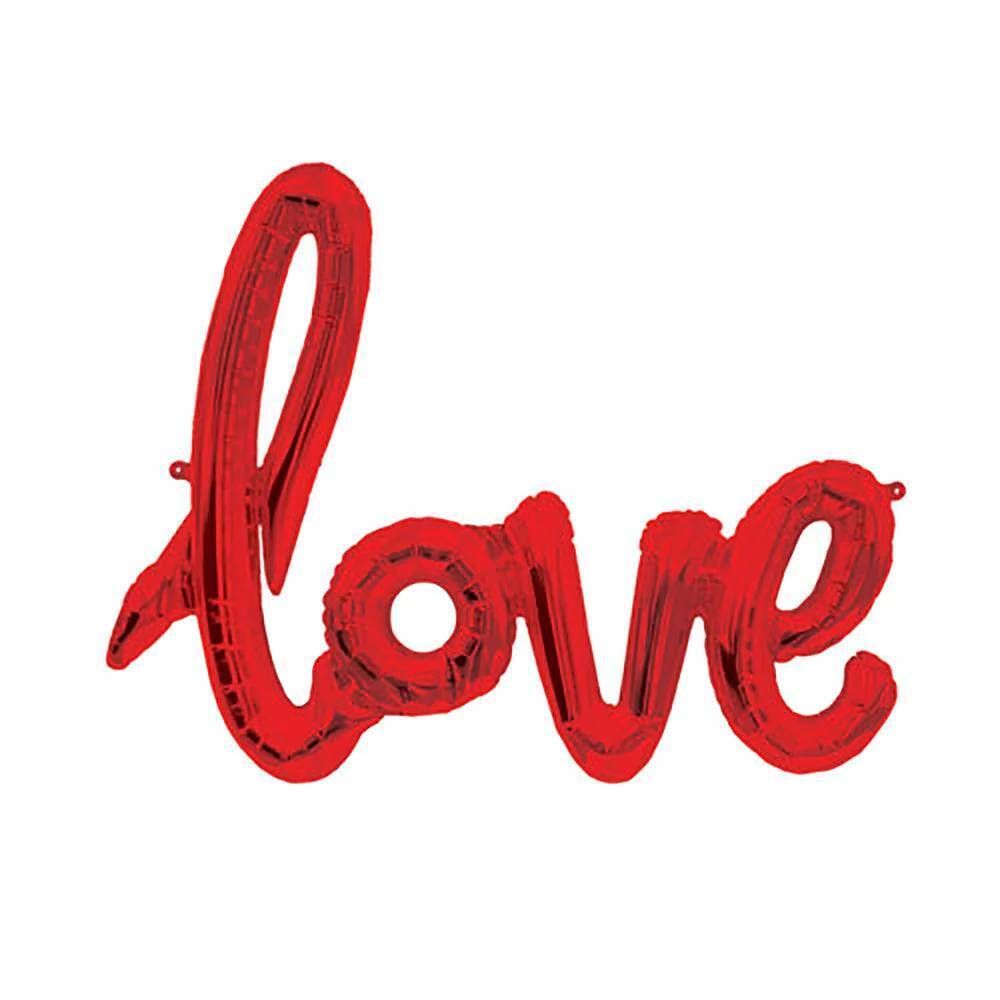 Foil balloon Love Red Script 40in