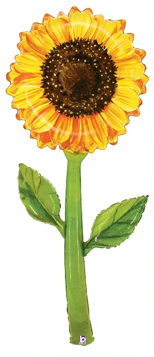 5' Fresh Picks Watercolor Sunflower Shape