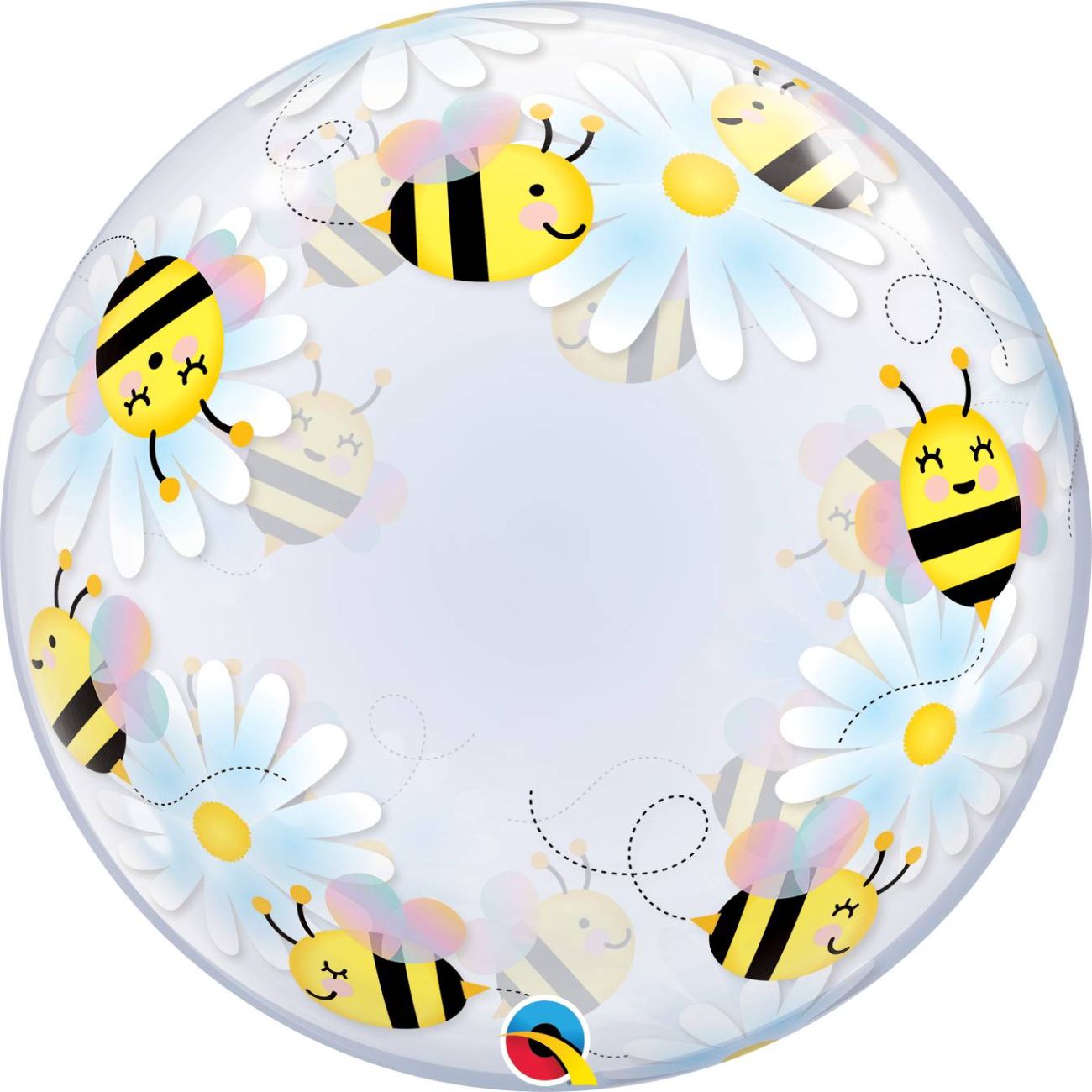 Bubble Balloon Sweet Bees & Daisies Deco 24in