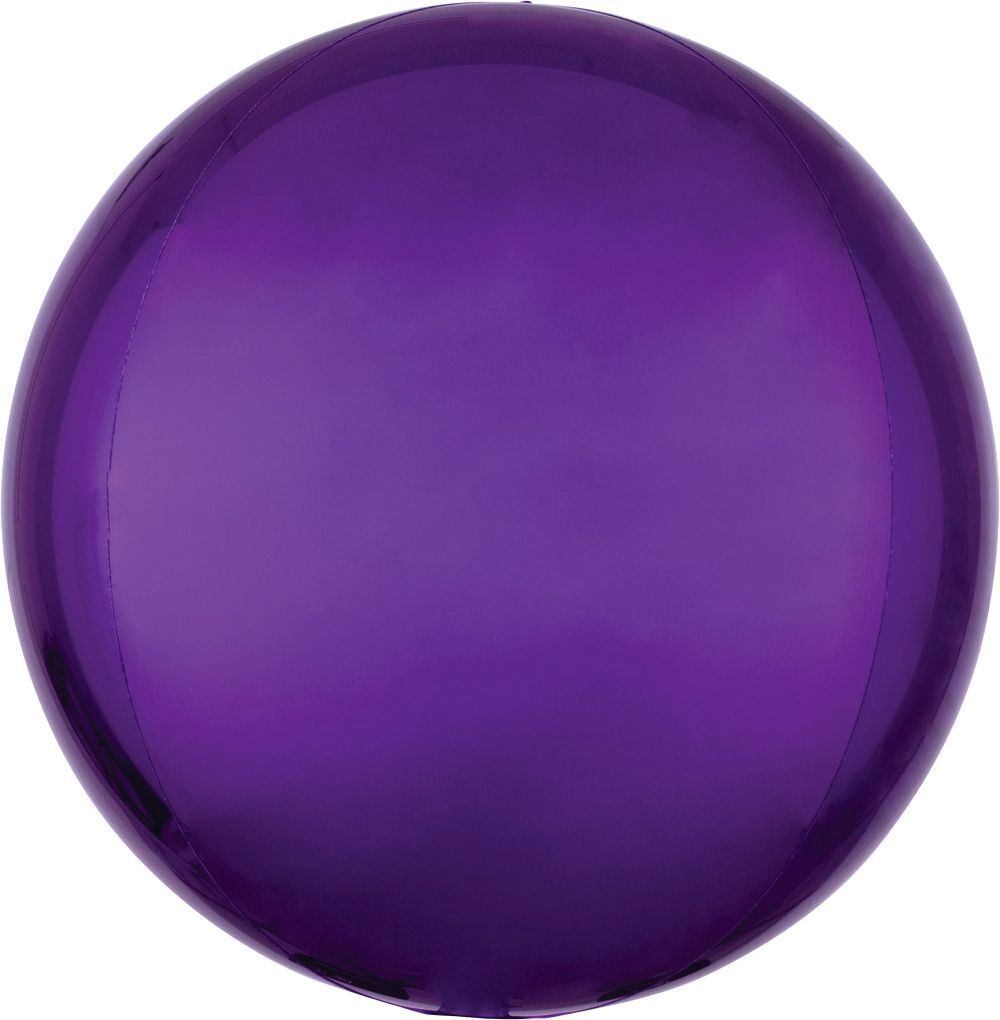 Foil Balloon Orbz Purple 15in