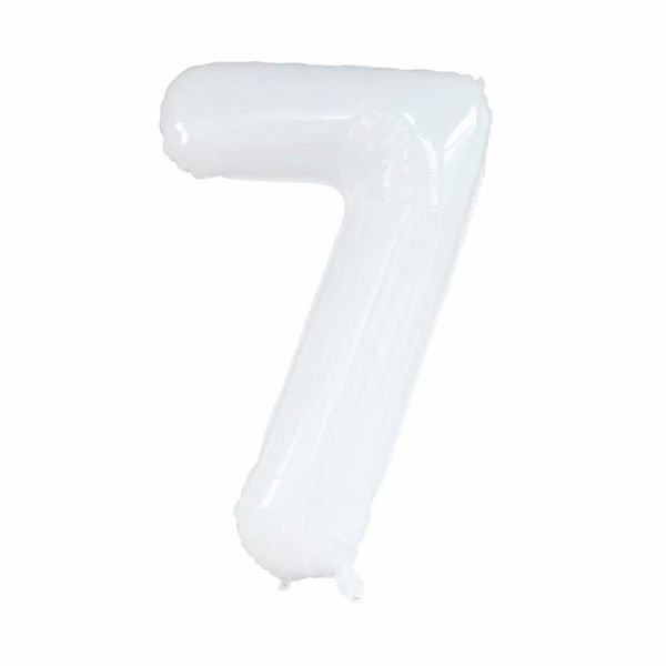 Foil Balloon Number 7 White 34in