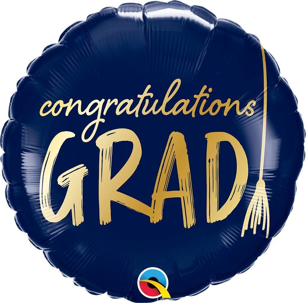 Foil Balloon Round Congratulations Grad Tassel 18in
