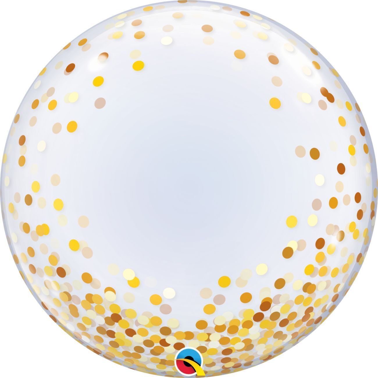Bubble Balloon Gold Confetti Dots Deco 24in