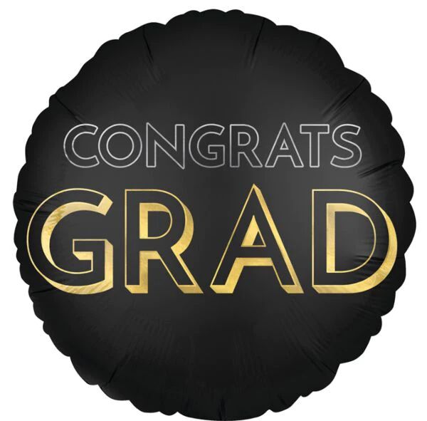 Foil Balloon Round Satin Celebrate The Grad Jumbo HX