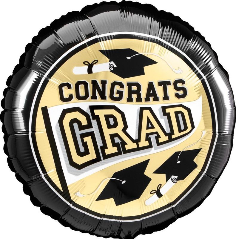 Foil Balloon Round White Gold School Colors Be True To Your School Hx 18in