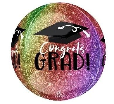 Foil Balloon Orbz Ombre Sparkle Grad 15in