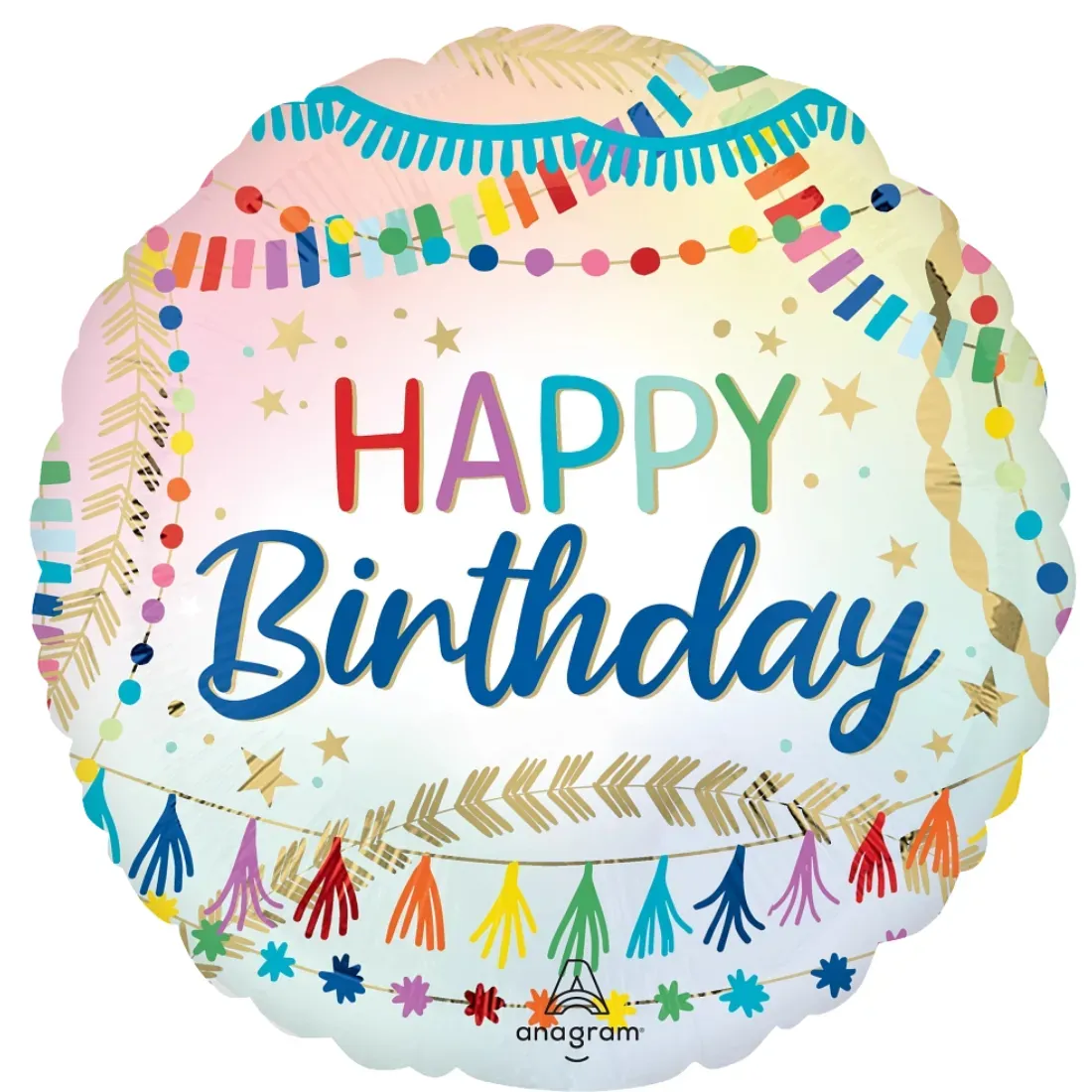 Foil Balloon Birthday Streamers 18in