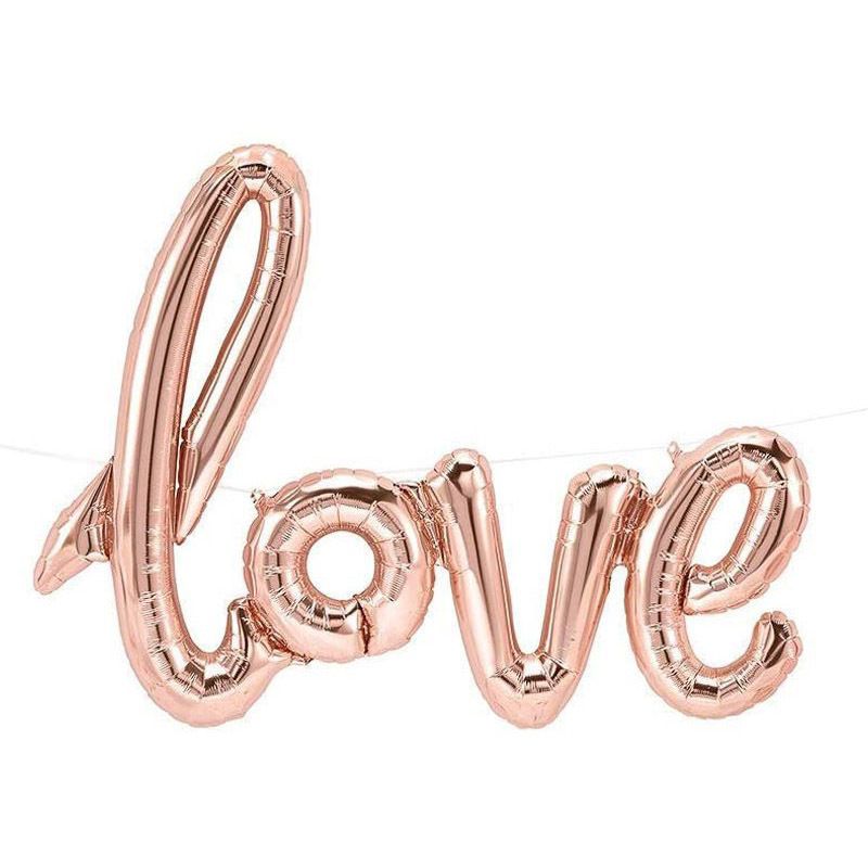 Foil Balloon Phrase Love Script 40in